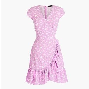 NWT J. Crew 4 Tall Floral Ruffle-Front Mini Dress